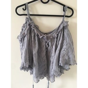 Free People Ruffle Crop Top